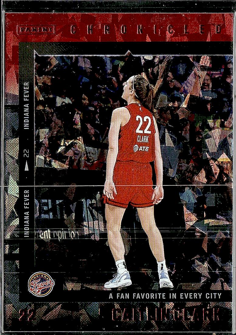 2025 Panini Caitlin Clark Chronicled #25 Caitlin Clark Red Cracked Ice