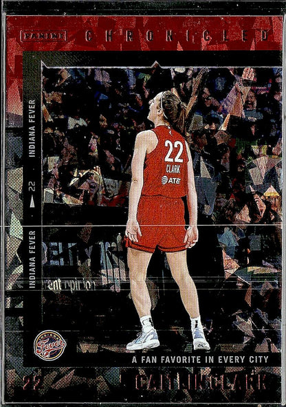 2025 Panini Caitlin Clark Chronicled #25 Caitlin Clark Red Cracked Ice