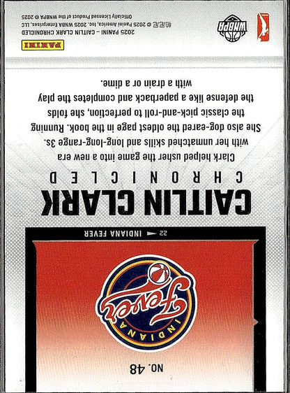 2025 Panini Caitlin Clark Chronicled #48 Caitlin Clark Holo