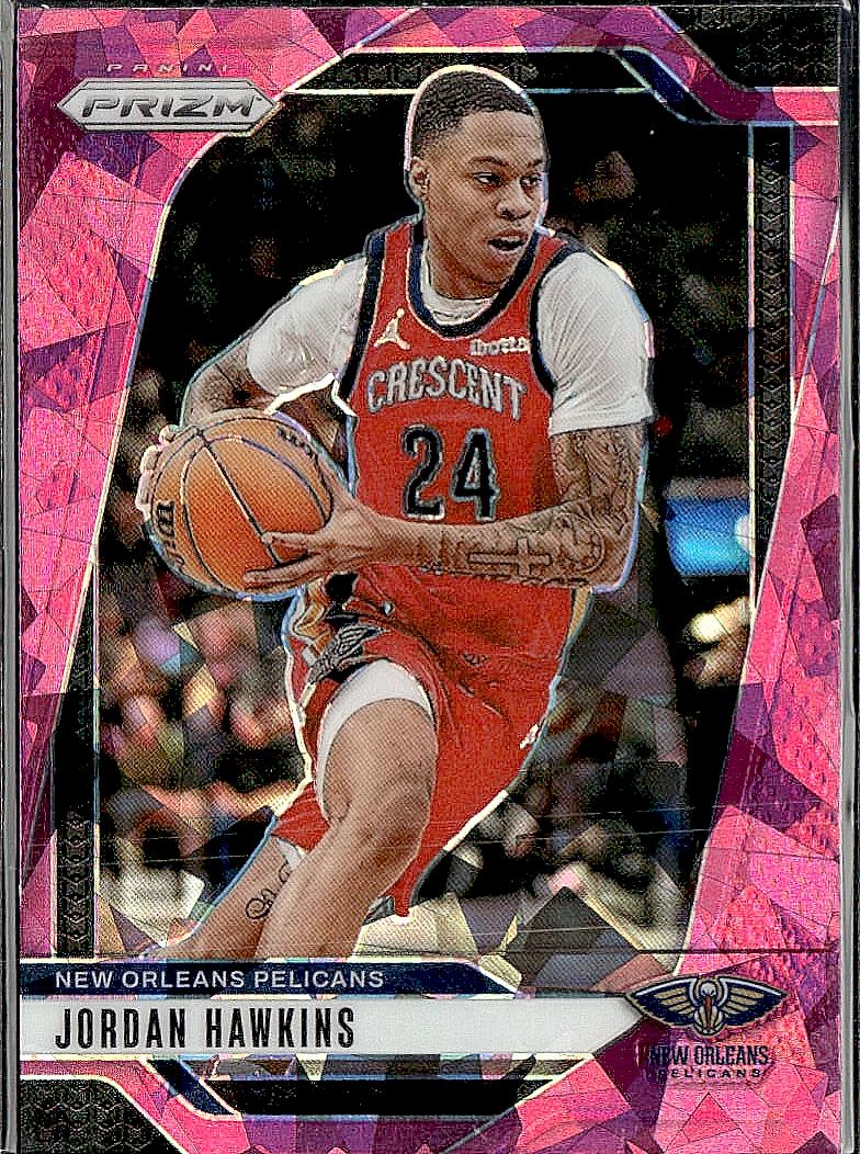 2024-25 Panini Prizm #48 Jordan Hawkins Prizms Pink Ice