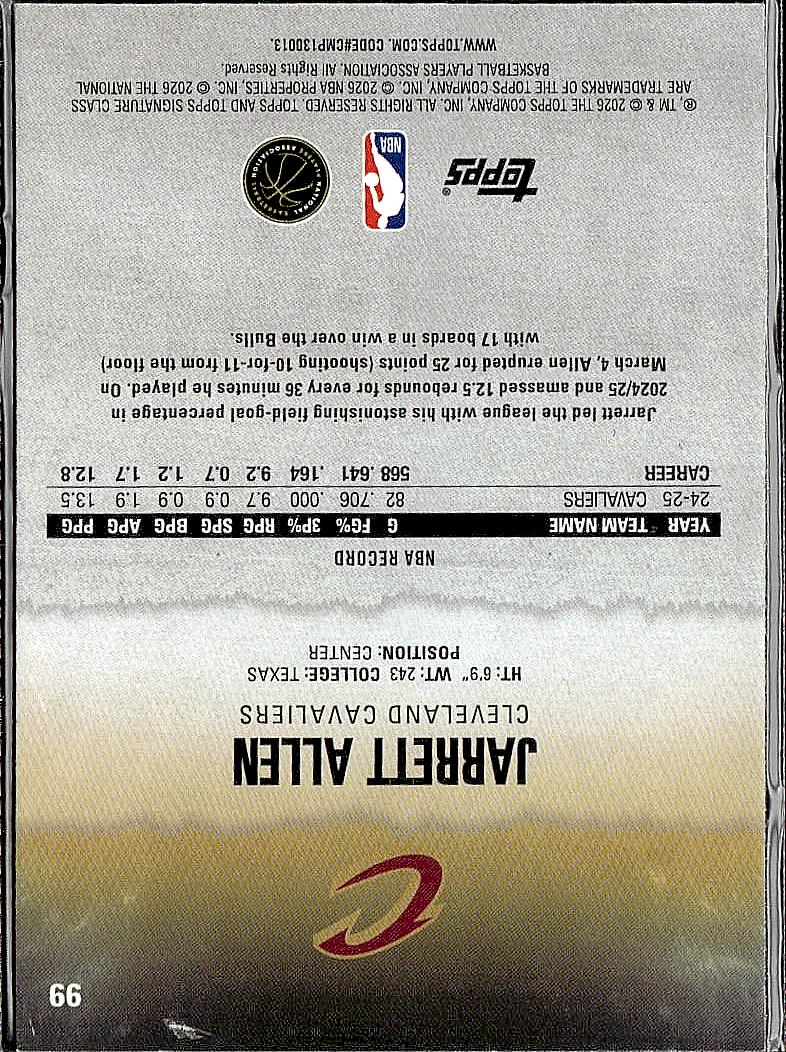 2026 Signature Class #99 Jarrett Allen Pandora