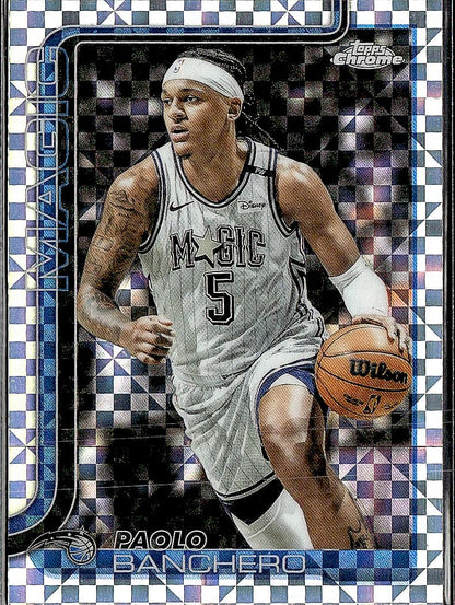 2025-26 Topps Chrome #140 Paolo Banchero X-Fractor