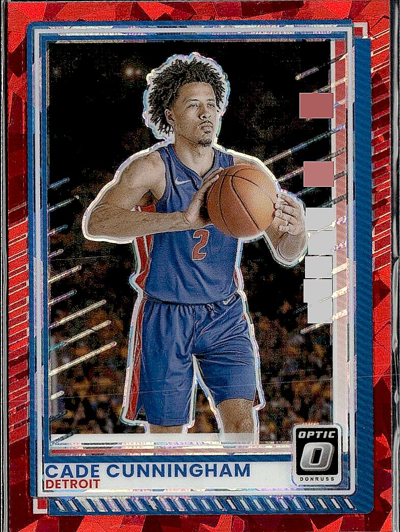 2025-26 Donruss #108 Cade Cunningham Optic Red Cracked Ice