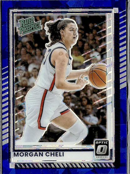 2025-26 Donruss #61 Morgan Cheli Optic Blue Cracked Ice