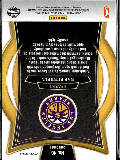 2025 Panini Select WNBA #46 Rae Burrell Pink Ice Prizms