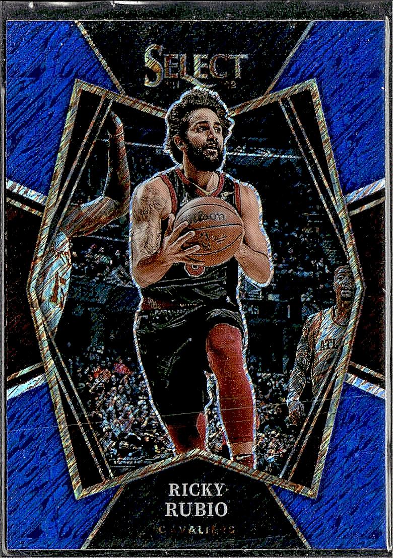 2021-22 Panini Select #169 Ricky Rubio Blue Shimmer Prizms
