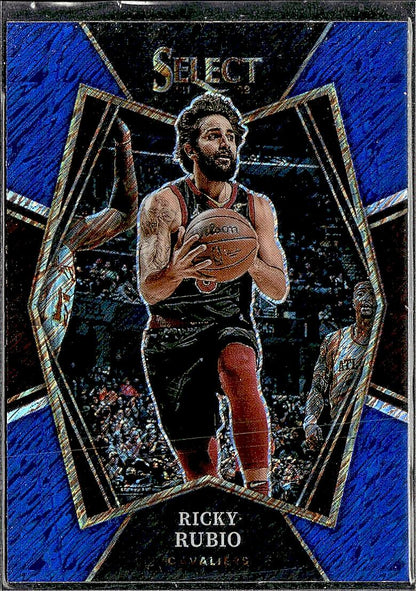 2021-22 Panini Select #169 Ricky Rubio Blue Shimmer Prizms