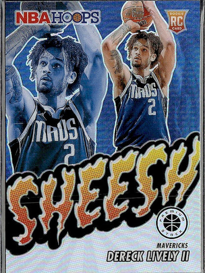 2023-24 Hoops Premium Stock #13 Dereck Lively II Sheesh Silver Prizm