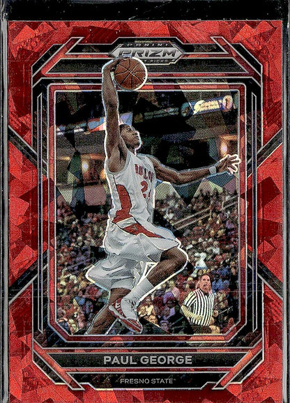 2023 Panini Prizm Draft Picks #58 Paul George Red Ice