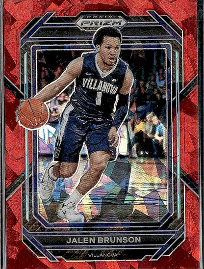 2023 Panini Prizm Draft Picks #87 Jalen Brunson Red Ice
