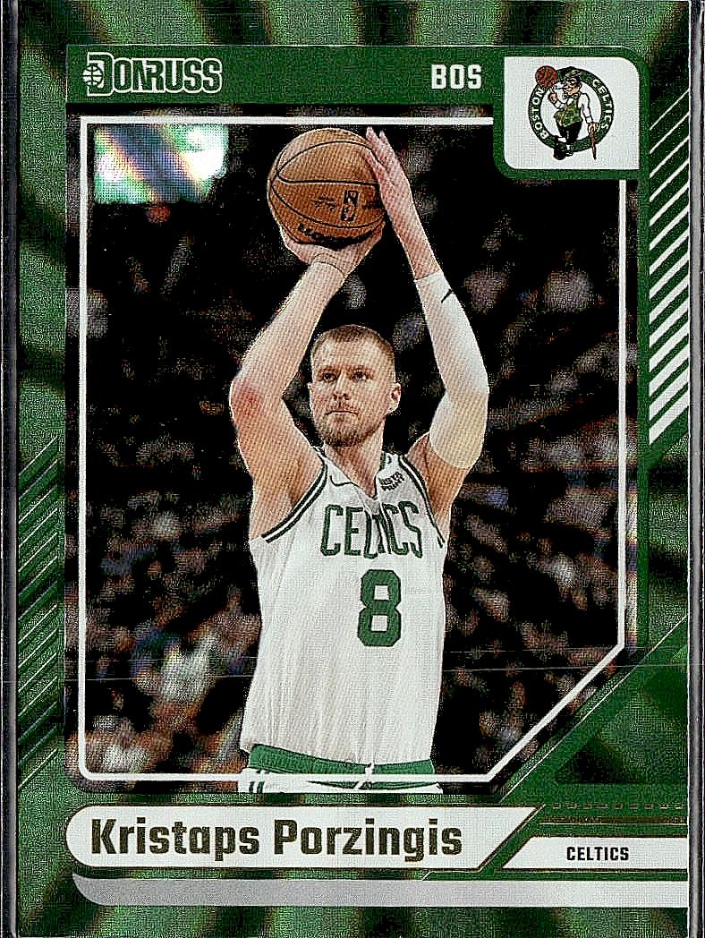 2024-25 Donruss #176 Kristaps Porzingis Holo Green Laser