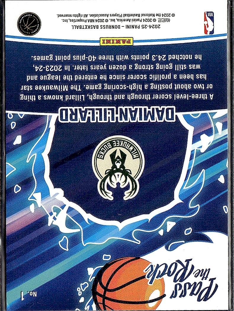 2024-25 Donruss #1 Damian Lillard Pass the Rock
