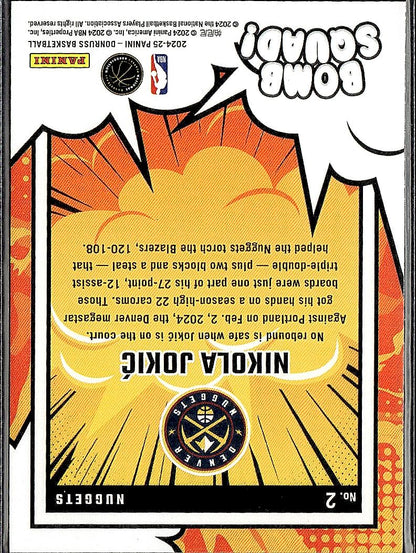 2024-25 Donruss #2 Nikola Jokic Bomb Squad