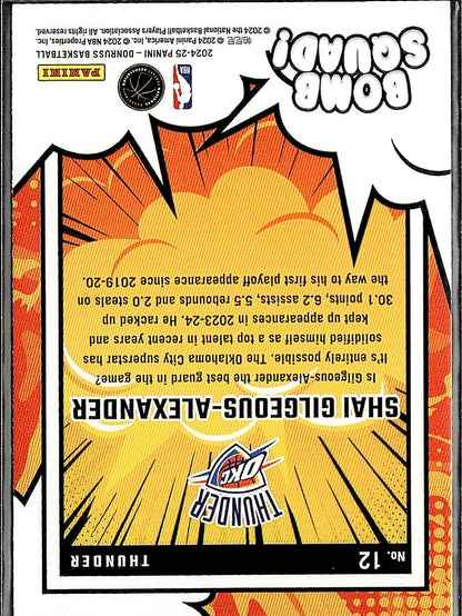 2024-25 Donruss #12 Shai Gilgeous-Alexander Bomb Squad