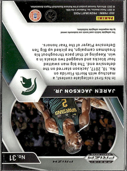 2021 Panini Prizm Draft Picks #31 Jaren Jackson Jr. Green