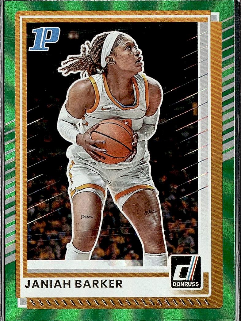 2025-26 Donruss #102 Janiah Barker Holo Green Laser
