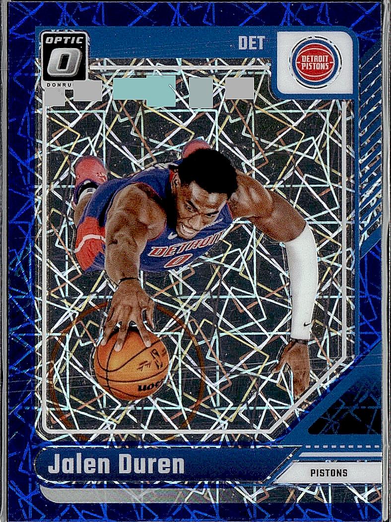 2024-25 Donruss Optic #89 Jalen Duren Blue Velocity