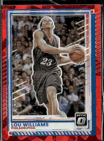 2025-26 Donruss #66 Lou Williams Optic Red Cracked Ice