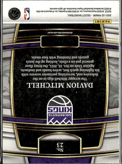 2021-22 Panini Select #23 Davion Mitchell Blue (Retail Base)