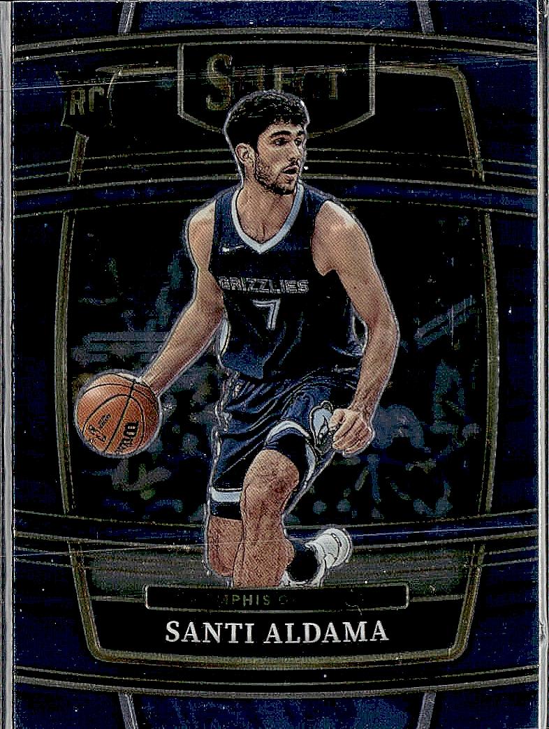 2021-22 Panini Select #64 Santi Aldama Blue (Retail Base)