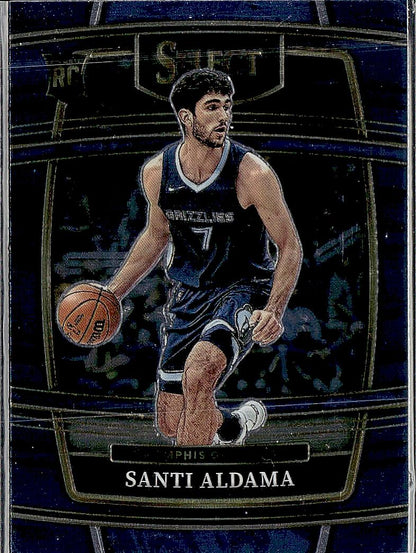 2021-22 Panini Select #64 Santi Aldama Blue (Retail Base)