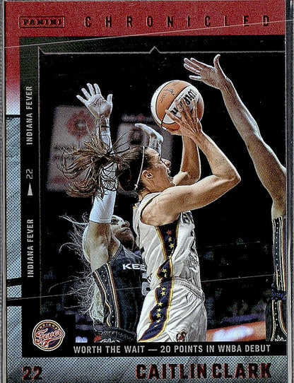 2025 Panini Caitlin Clark Chronicled #2 Caitlin Clark Red Holo