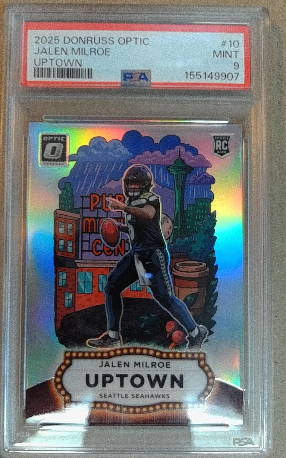 2025 Donruss Optic #10 Jalen Milroe Uptown PSA 9