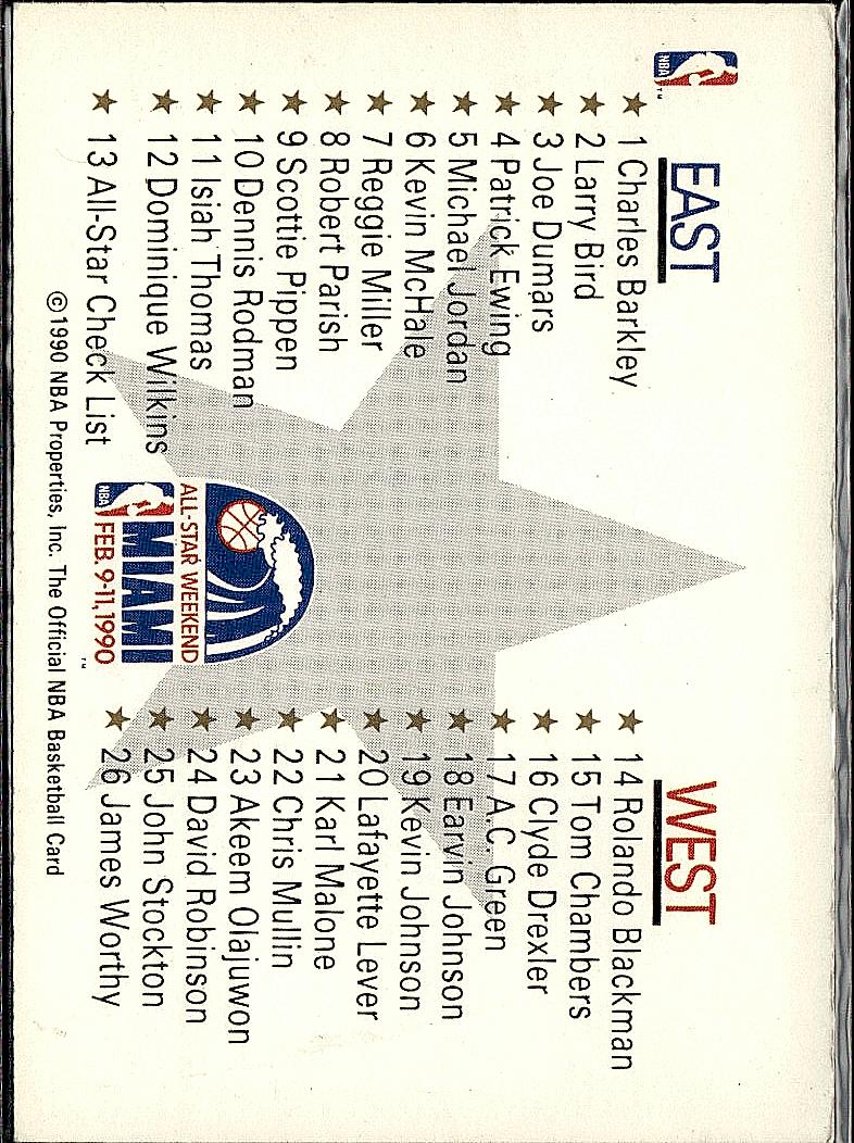 1990-91 Hoops #13 All-Star Checklist