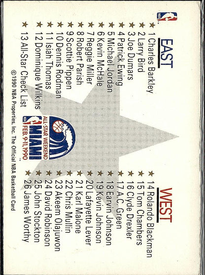 1990-91 Hoops #13 All-Star Checklist