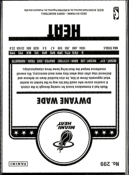 2023-24 Hoops Winter #299 Dwyane Wade