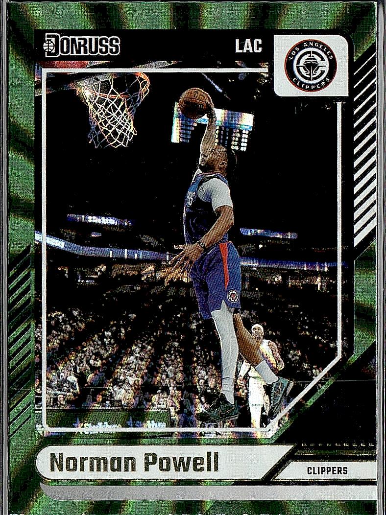 2024-25 Donruss #16 Norman Powell Holo Green Laser
