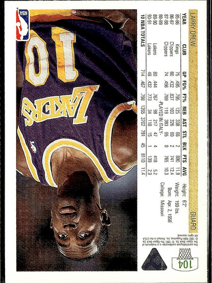 1991-92 Upper Deck #104b Larry Drew