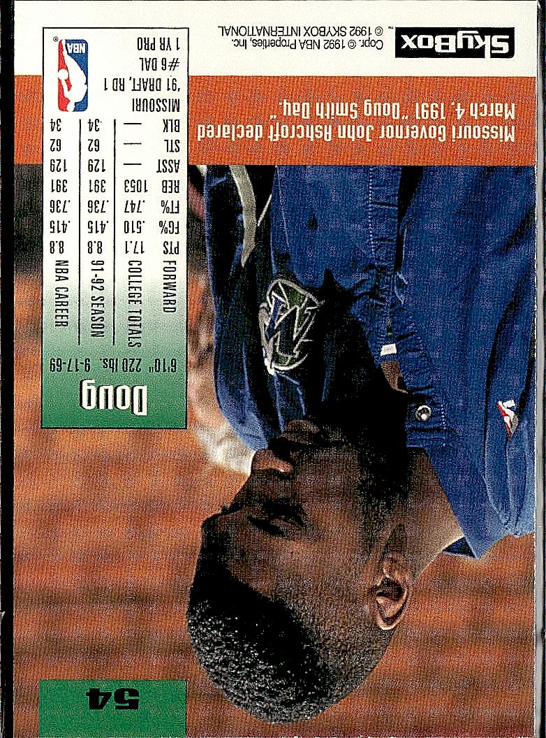 1992-93 SkyBox #54 Doug Smith