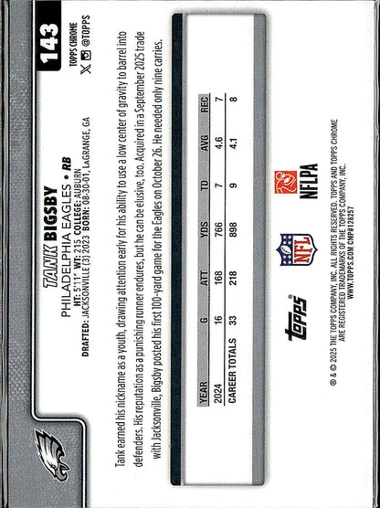 2025 Topps Chrome #143 Tank Bigsby