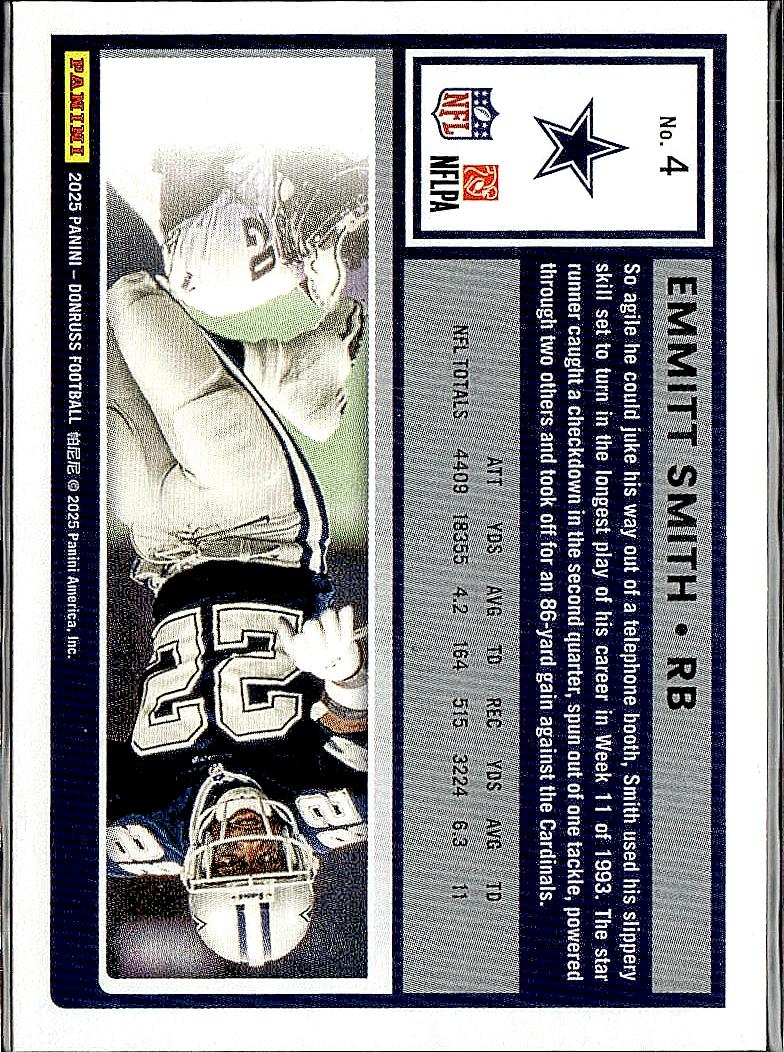 2025 Donruss #4 Emmitt Smith