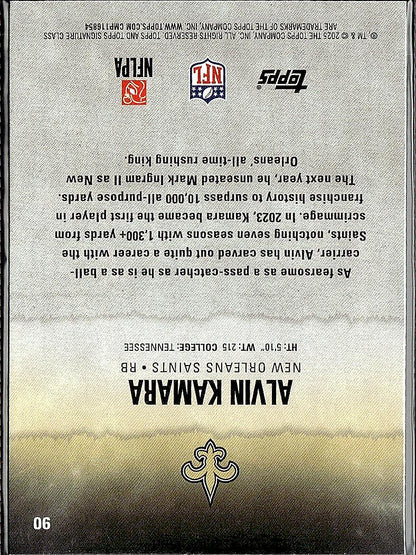 2025 Topps Signature Class #90 Alvin Kamara