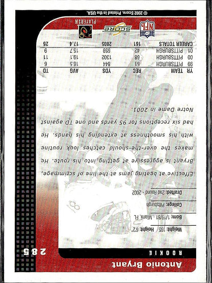 2002 Score #285 Antonio Bryant
