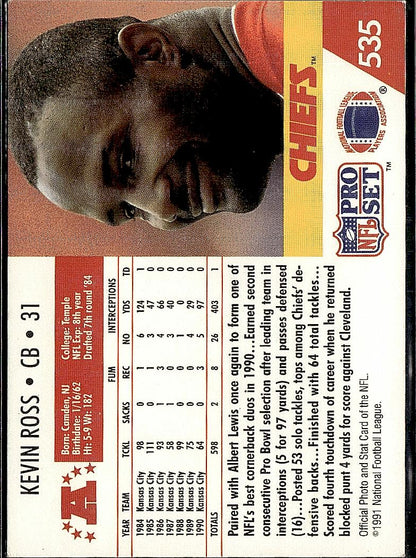 1991 Pro Set #535 Kevin Ross