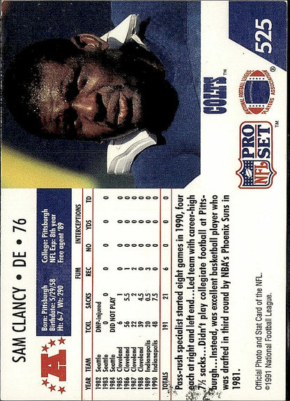 1991 Pro Set #525 Sam Clancy