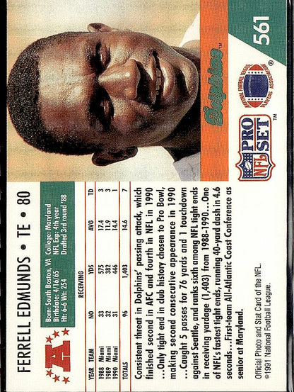 1991 Pro Set #561 Ferrell Edmunds