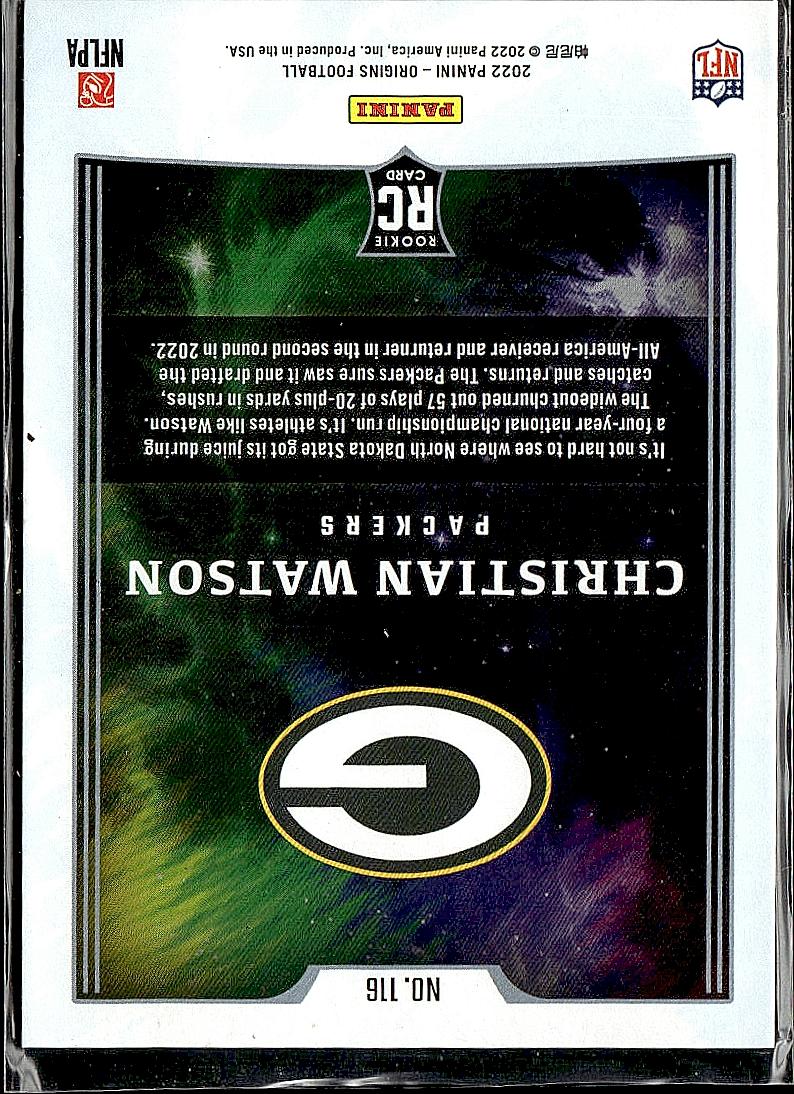 2022 Panini Origins #116 Christian Watson Red #/299