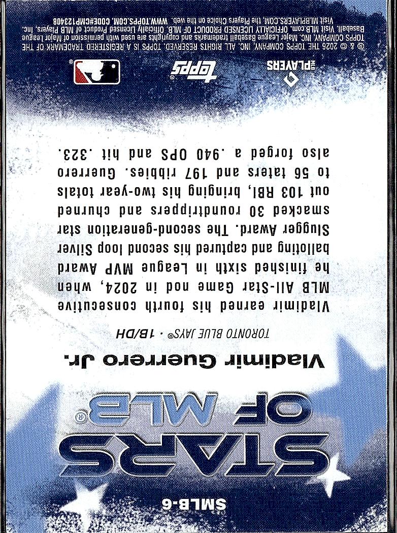 2026 Topps #SMLB-6 Vladimir Guerrero Jr. Stars of MLB