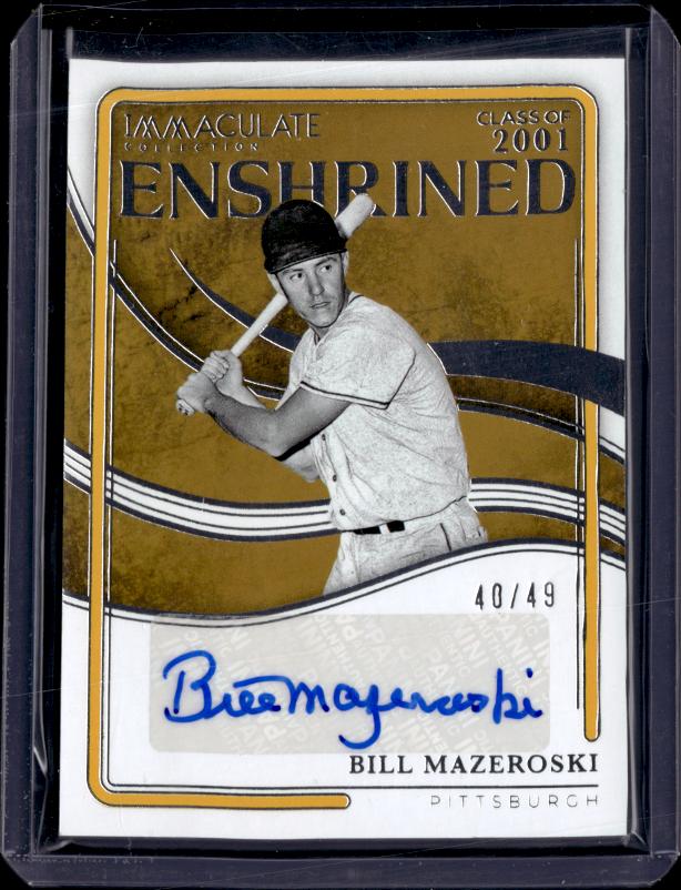 2026  Immaculate  #ES-BM Bill Mazeroski Enshrined Auto #/49