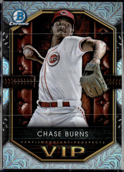 2025 Bowman #VIP-7 Chase Burns Very Important Prospects Mojo Refractor