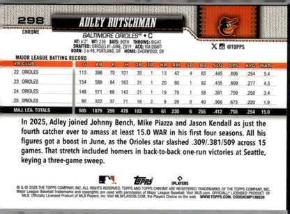 2026 Topps Chrome #298 Adley Rutschman