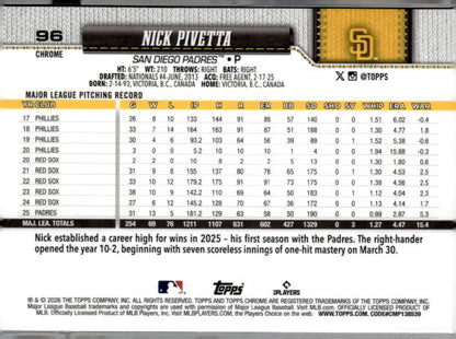 2026 Topps Chrome #96 Nick Pivetta