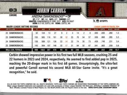 2026 Topps Chrome #83 Corbin Carroll