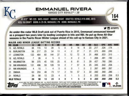 2022 Topps Chrome Sonic #164 Emmanuel Rivera Black & White RayWave
