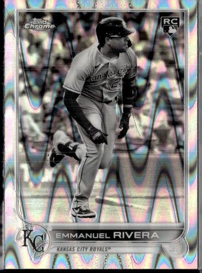 2022 Topps Chrome Sonic #164 Emmanuel Rivera Black & White RayWave