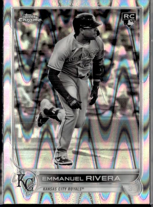 2022 Topps Chrome Sonic #164 Emmanuel Rivera Black & White RayWave